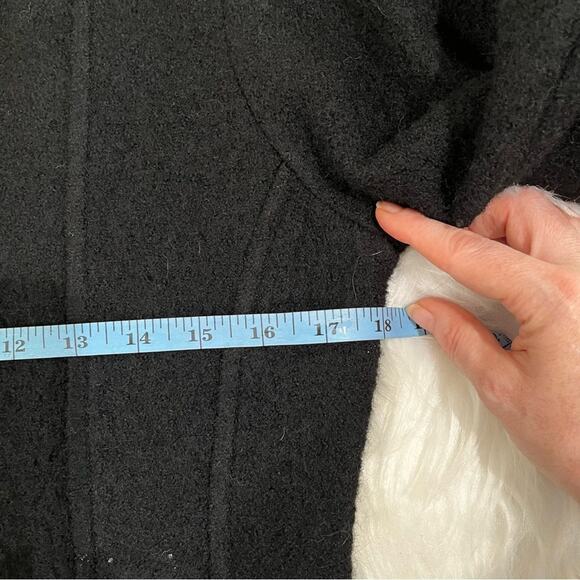 NEW ANTHRO x Kenji Wool Tulle Eyelet Velvet Tie Belted Tailored Jacket Black… - Picture 13 of 16